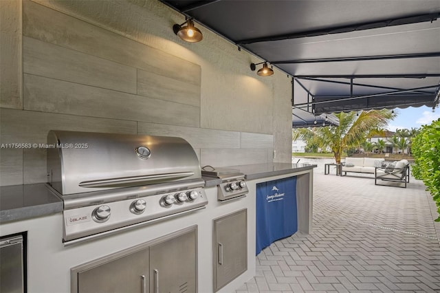 view of patio / terrace with grilling area and area for grilling