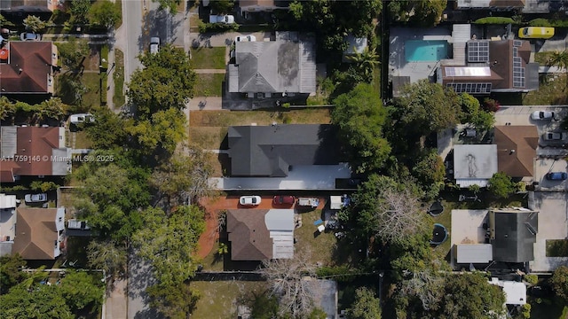 aerial view featuring a residential view