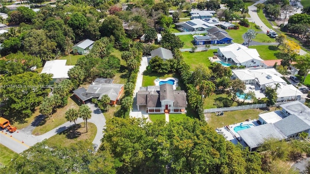 aerial view featuring a residential view