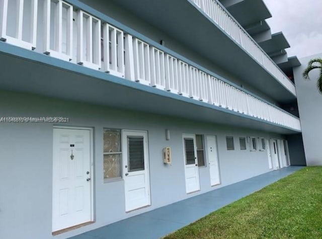 view of home's exterior with stucco siding