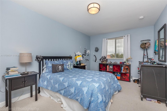 bedroom with carpet floors