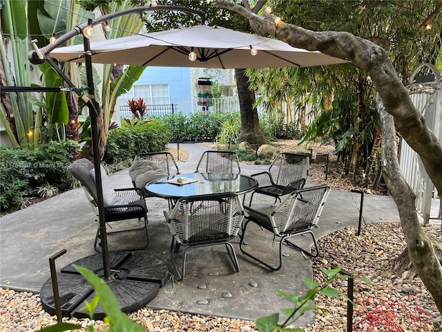 view of patio / terrace with a fenced backyard