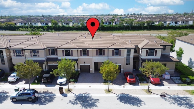 aerial view featuring a residential view