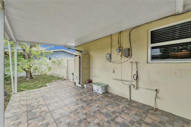 view of patio with fence