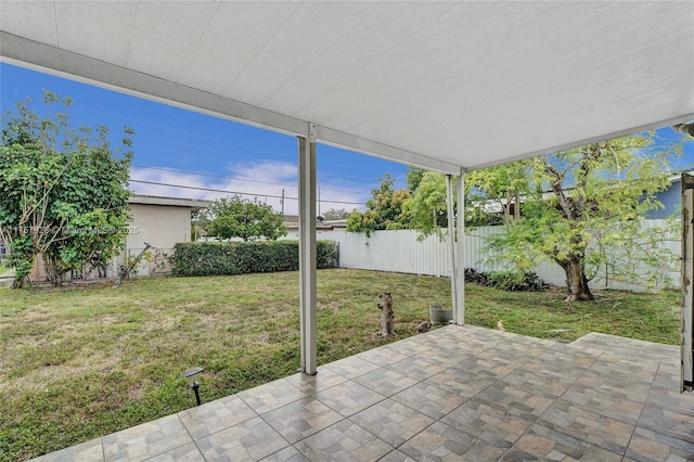 view of patio / terrace featuring a fenced backyard