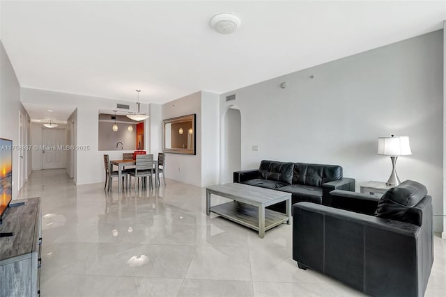 3340 NE 190th St Unit 1608, Aventura, FL 33180 - living room featuring arched walkways and visible vents