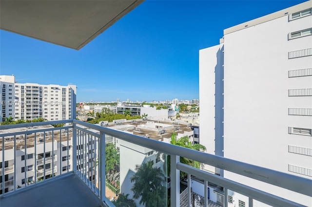 balcony with a city view