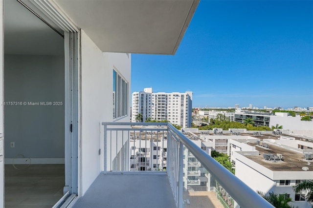 balcony with a city view