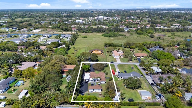 drone / aerial view featuring a residential view