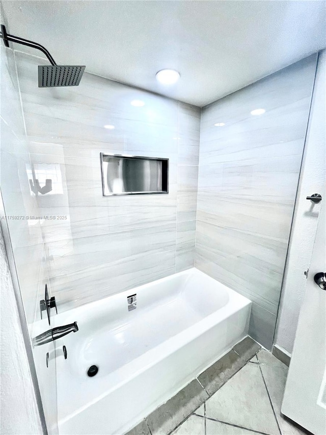 bathroom featuring bathtub / shower combination