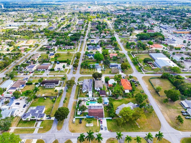 aerial view with a residential view