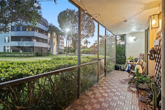 view of sunroom