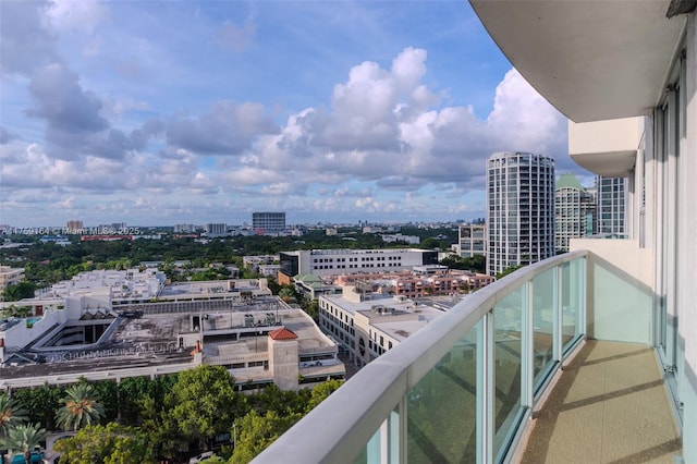 balcony with a view of city