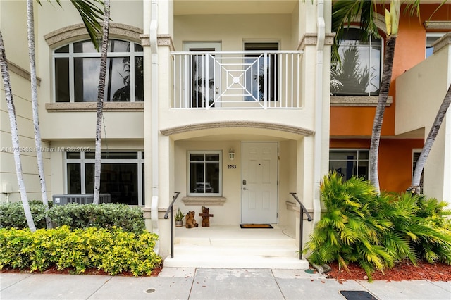 exterior space with stucco siding