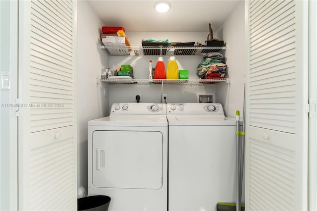 laundry room featuring laundry area and independent washer and dryer