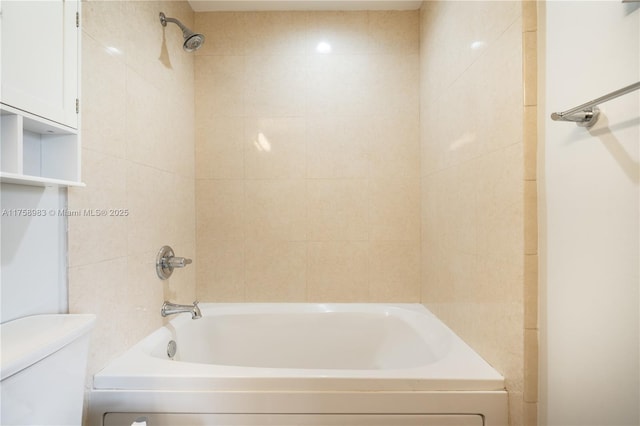 full bath featuring bathtub / shower combination and toilet