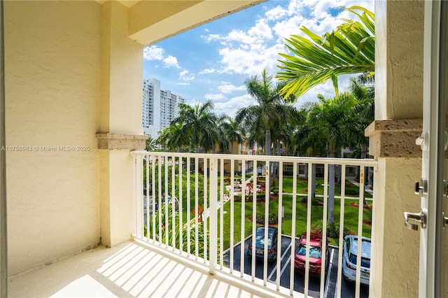 view of balcony