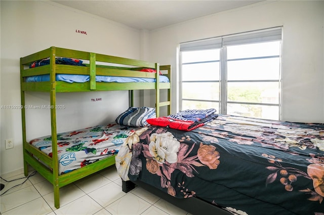 bedroom featuring tile patterned floors