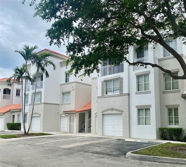 view of property featuring an attached garage