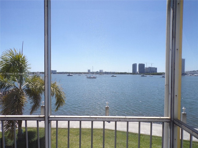 view of water feature