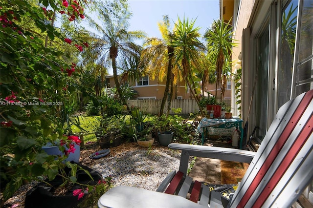 view of patio / terrace with fence