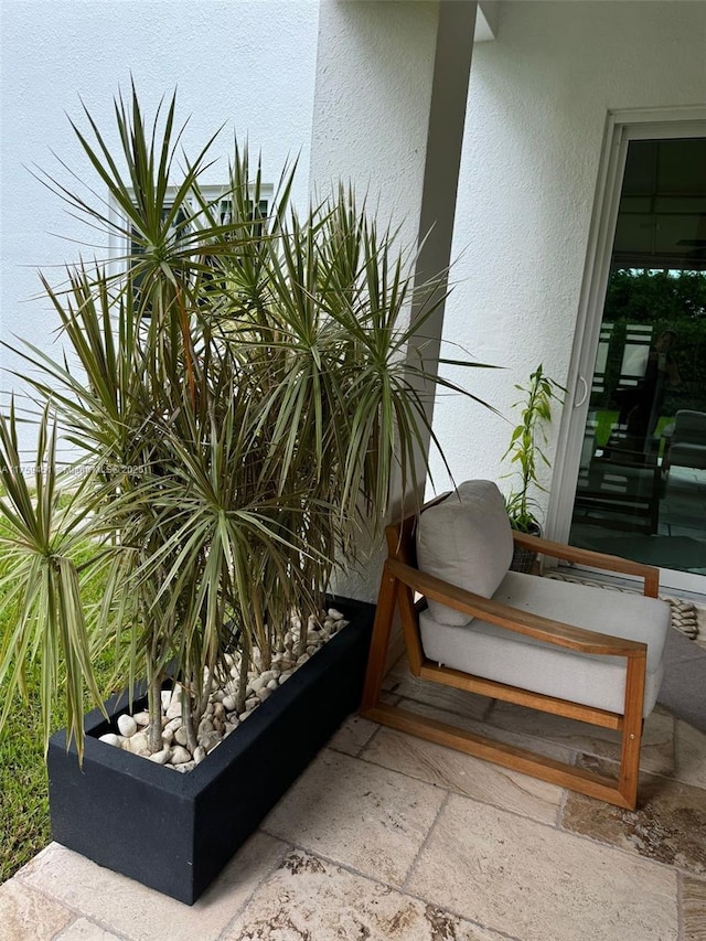 exterior details featuring stucco siding