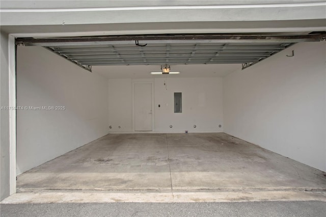 garage featuring electric panel