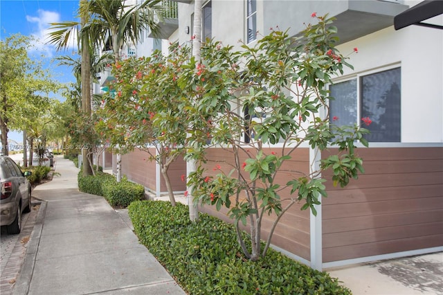 view of home's exterior featuring stucco siding