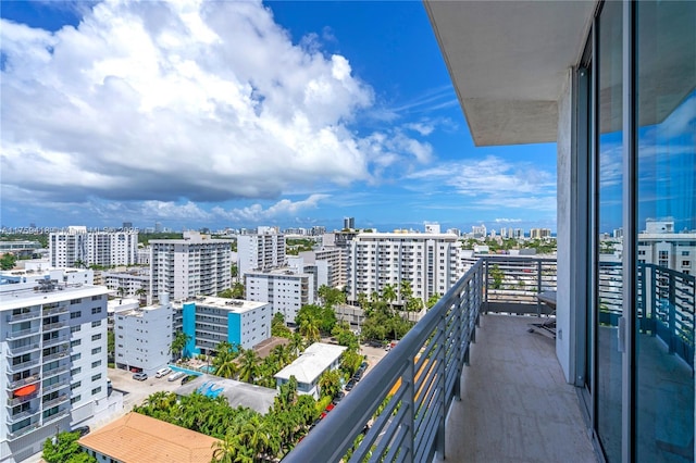 balcony with a city view