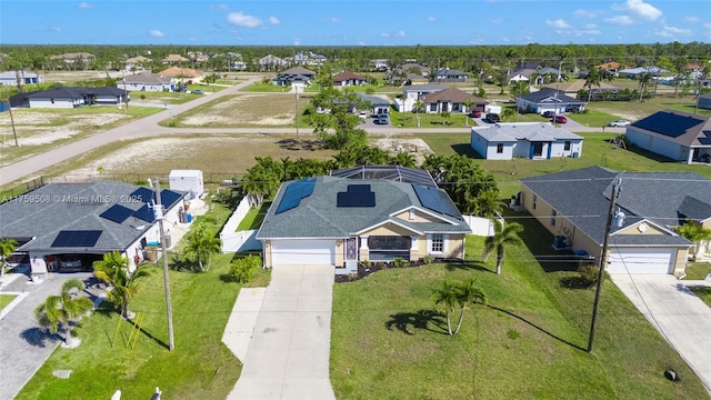 bird's eye view with a residential view