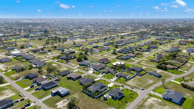 bird's eye view with a residential view