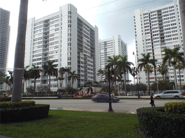 view of building exterior with a view of city