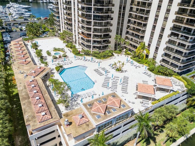 19667 Turnberry Way Unit 8K, Aventura, FL 33180 - drone / aerial view featuring a water view