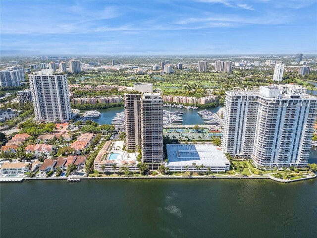 19667 Turnberry Way Unit 8K, Aventura, FL 33180 - bird's eye view featuring a city view and a water view