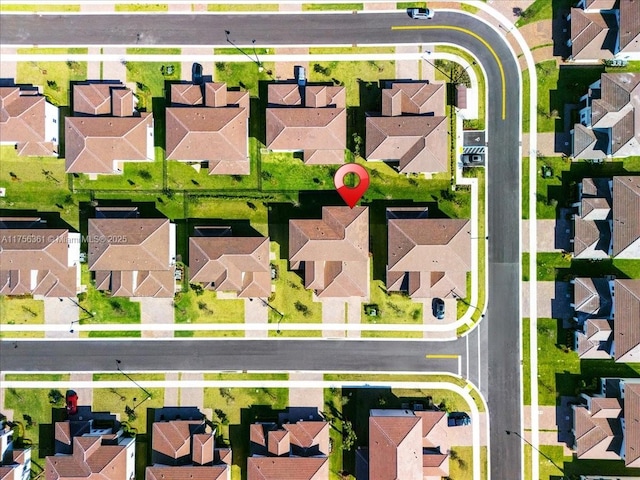 bird's eye view featuring a residential view