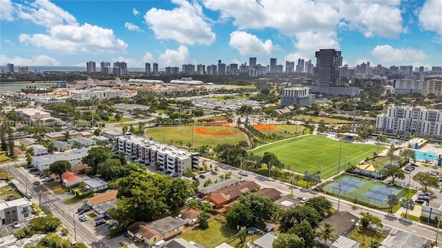 bird's eye view featuring a view of city