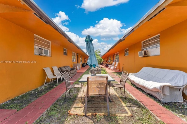 view of patio featuring outdoor dining space