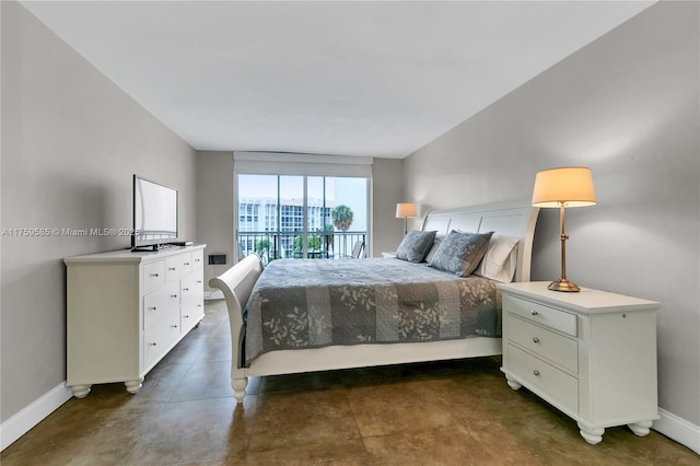 bedroom with baseboards