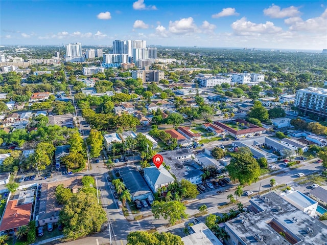 bird's eye view featuring a view of city