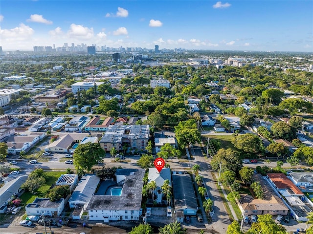 bird's eye view featuring a view of city