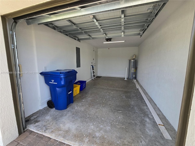 6001 Woods Edge Cir, Riviera Beach, FL 33410 - garage with a garage door opener, electric water heater, and electric panel