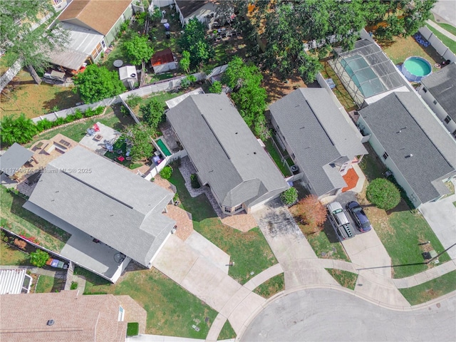 drone / aerial view featuring a residential view