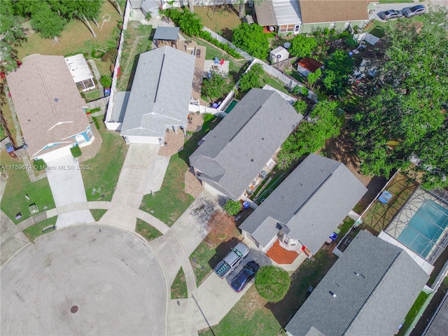 bird's eye view featuring a residential view