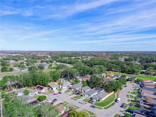 bird's eye view featuring a residential view