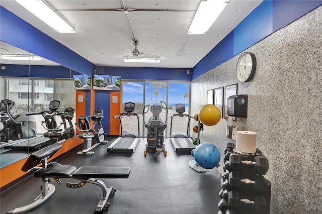 view of exercise room