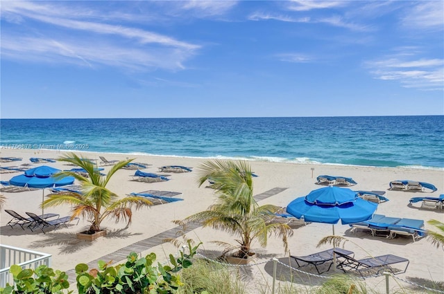 water view with a view of the beach