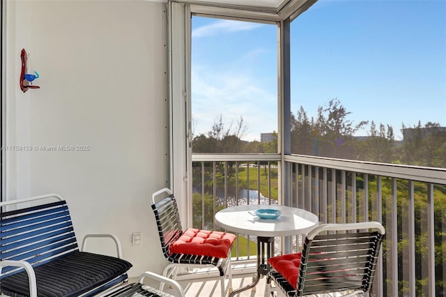 view of sunroom