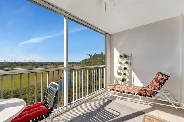 view of sunroom