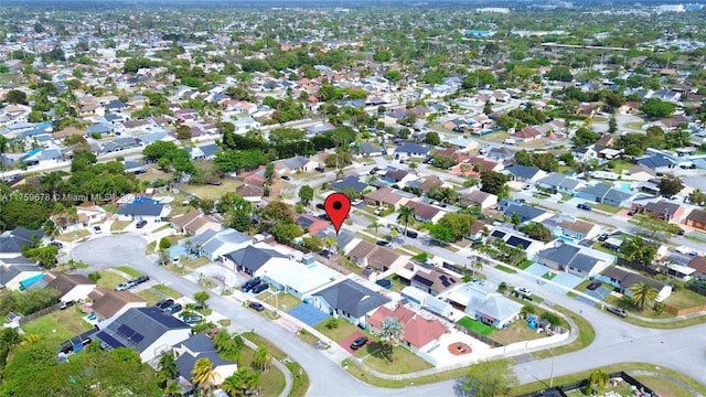 bird's eye view featuring a residential view