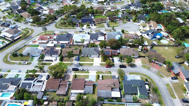 aerial view featuring a residential view